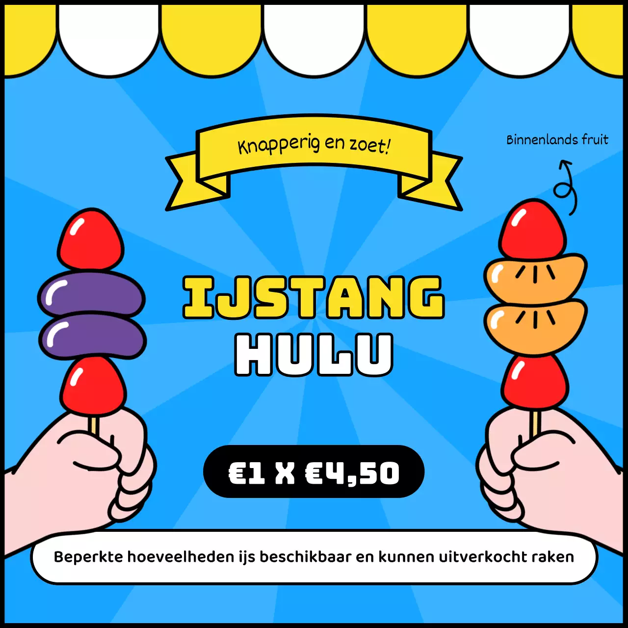 Promoot de kitscherige geel met blauwe ice tanghuru