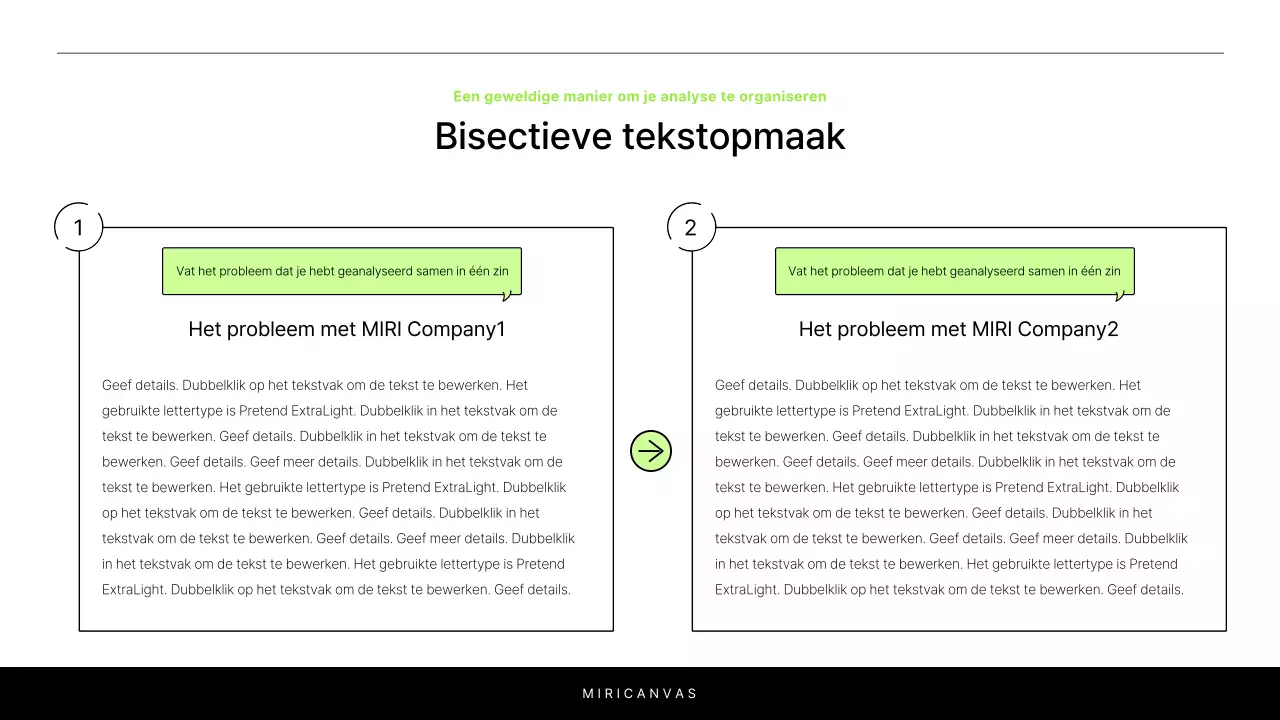 Een eenvoudig wit en chartreuse rapport om een project te introduceren