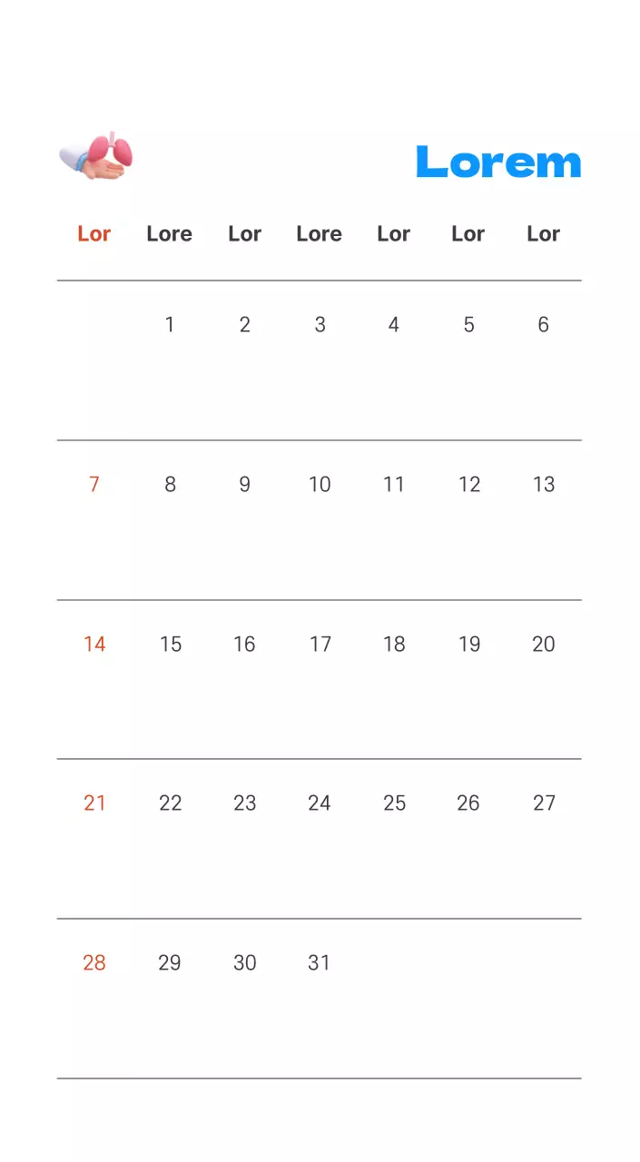 Un hôpital festif avec des illustrations sur le thème de la santé et de la famille et des accents colorés.