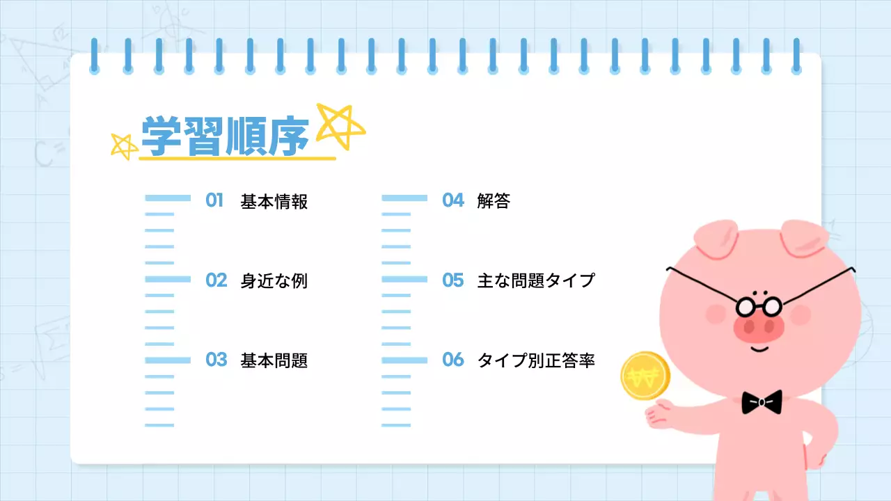 青 かわいい 数学 マニュアル プレゼンテーション