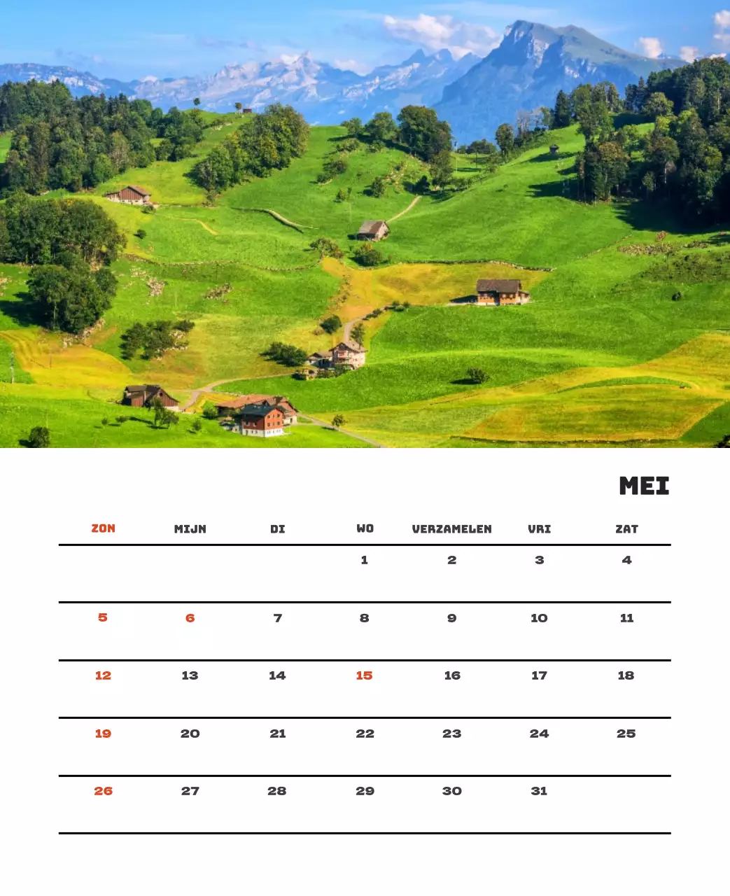 Een reisbureau dat de feestdagen viert met seizoensgebonden reisfotografie en een strakke, vetgedrukte tekstlay-out.