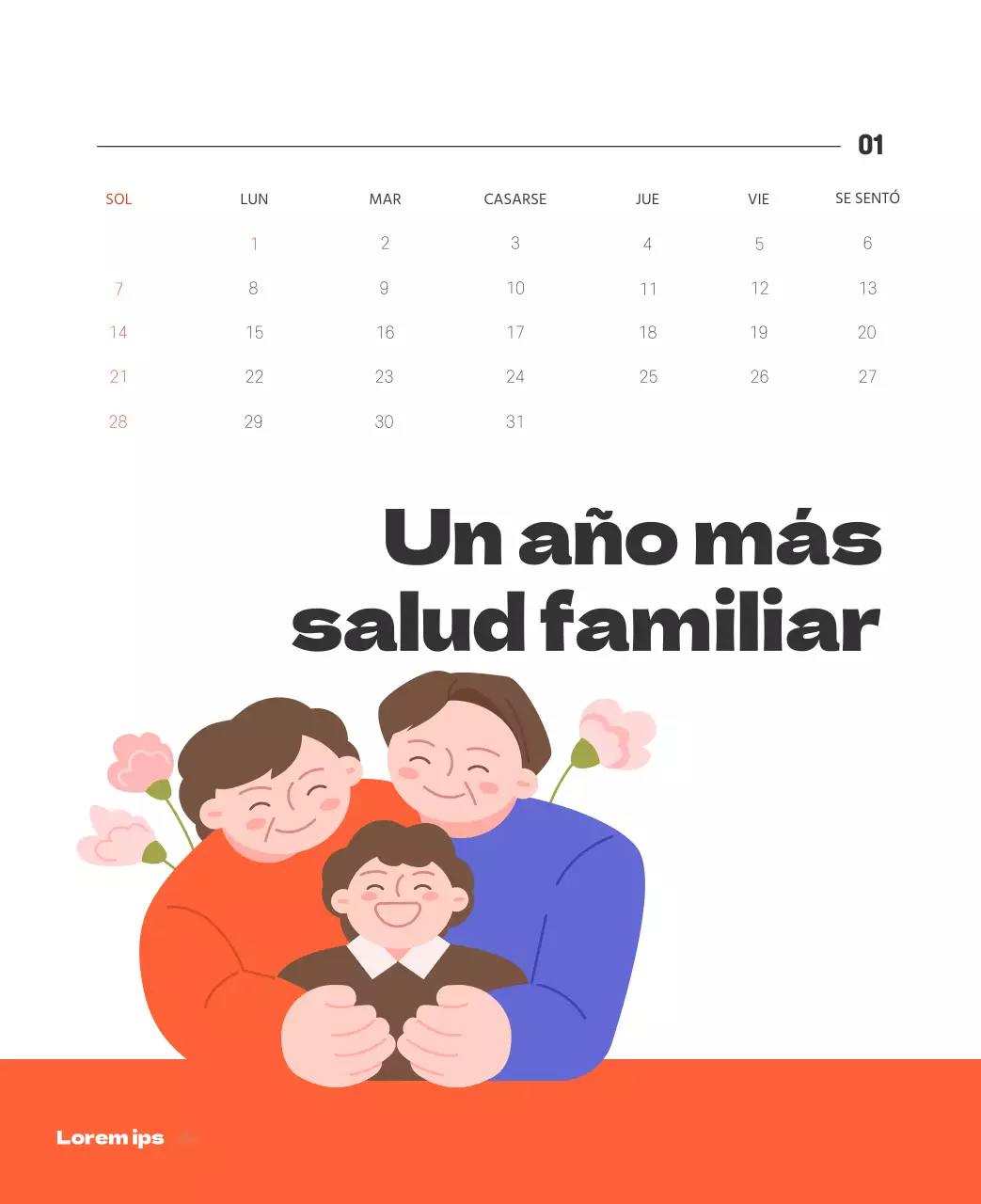 Un hospital festivo con ilustraciones de temática sanitaria y familiar y acentos de color