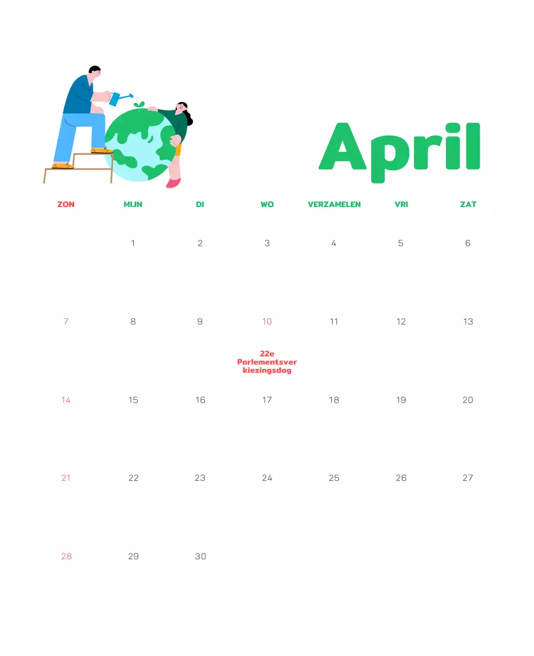 Een sociale stichting die de feestdagen viert met kleurrijke illustraties van mensen en de planeet.