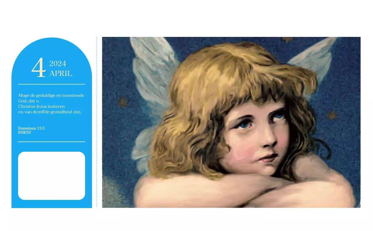 Blauw modern concept kerkkalender