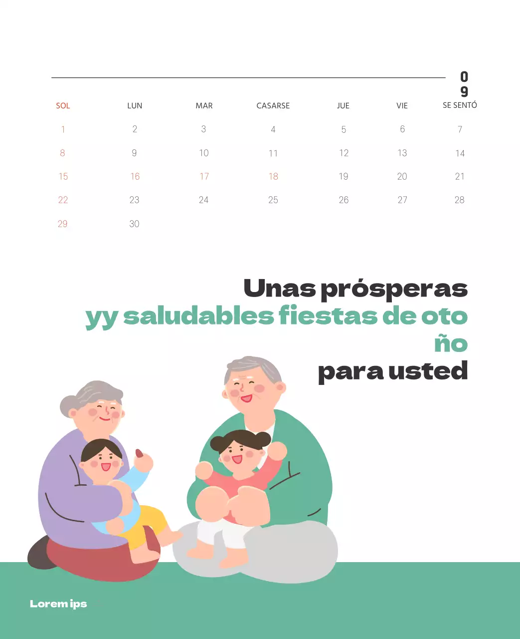 Un hospital festivo con ilustraciones de temática sanitaria y familiar y acentos de color