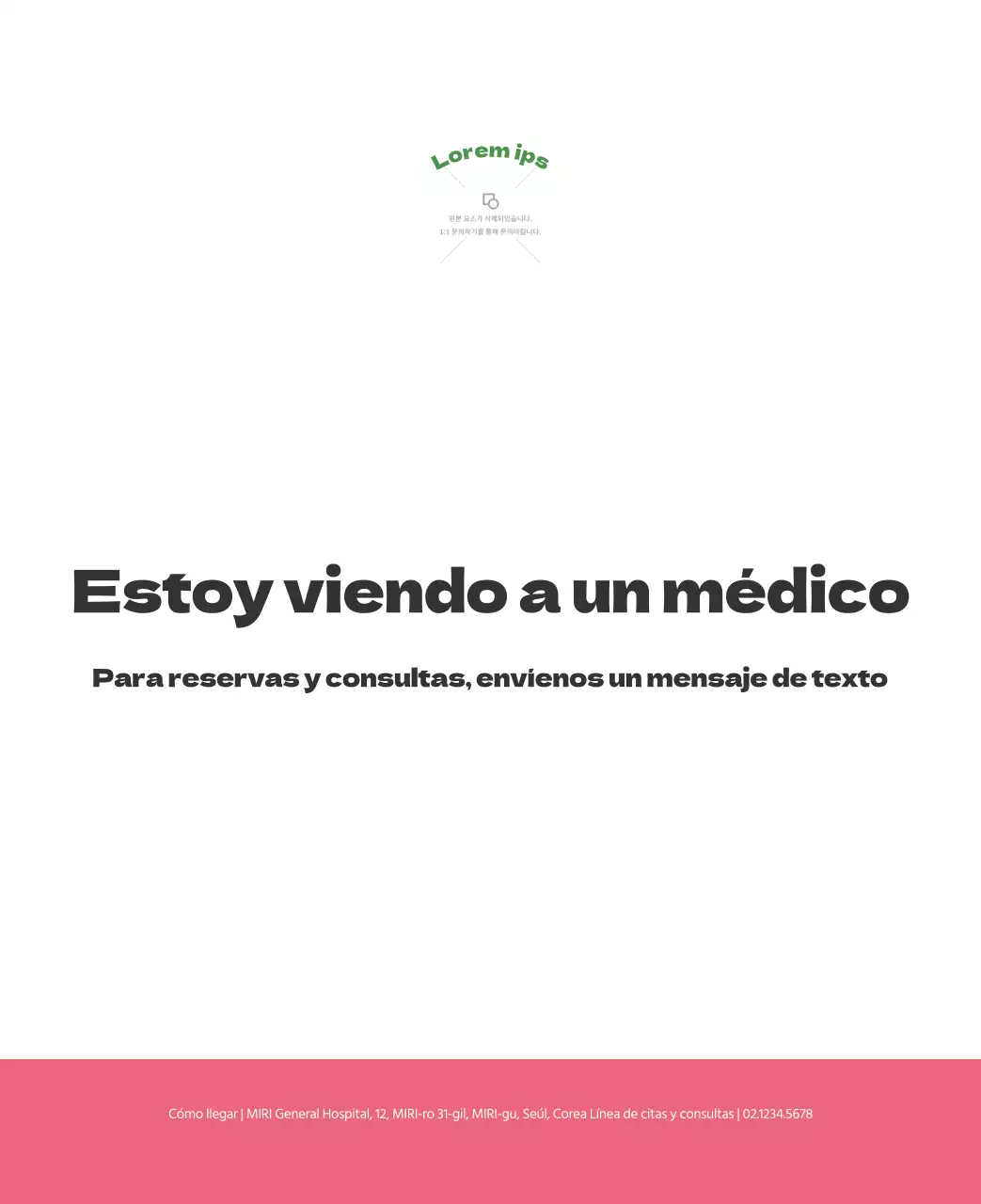 Un hospital festivo con ilustraciones de temática sanitaria y familiar y acentos de color