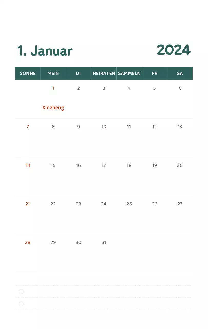 Ein Kalender mit farbenfrohen, emotionalen Illustrationen