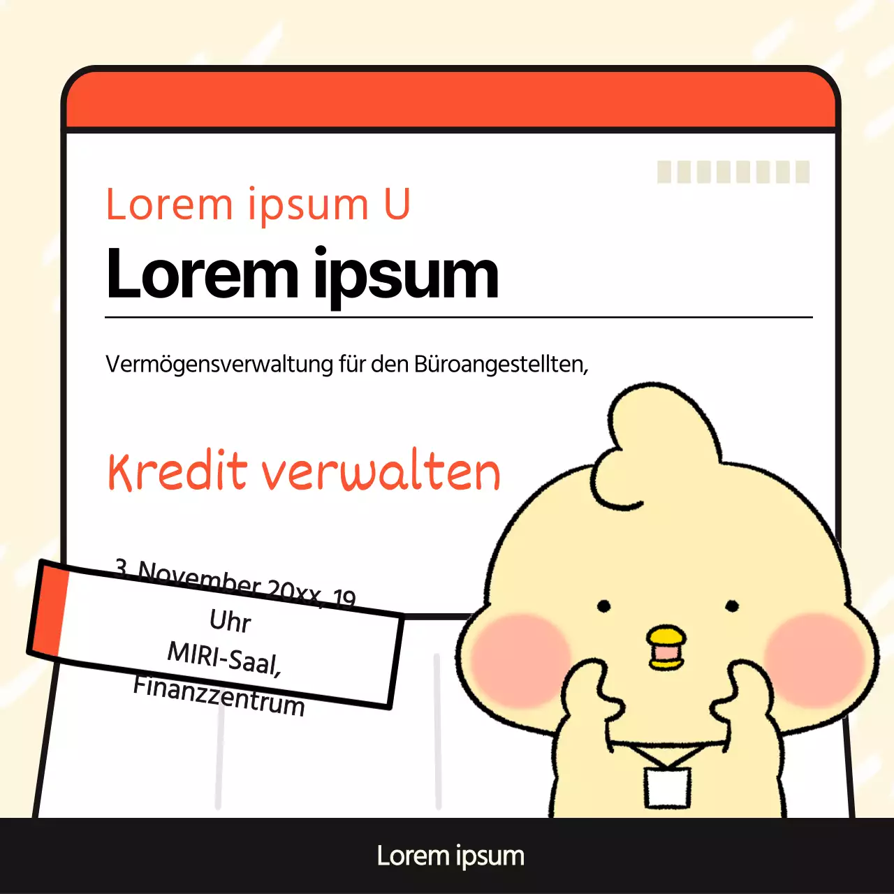 Gelbe und rote minimalistische Kreditkartenanzeige für Erstkäufer