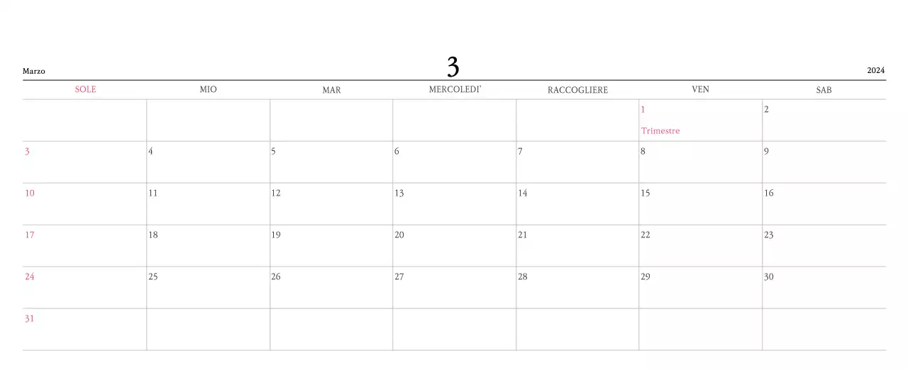 Colori caldiChiese con simpatiche illustrazioni