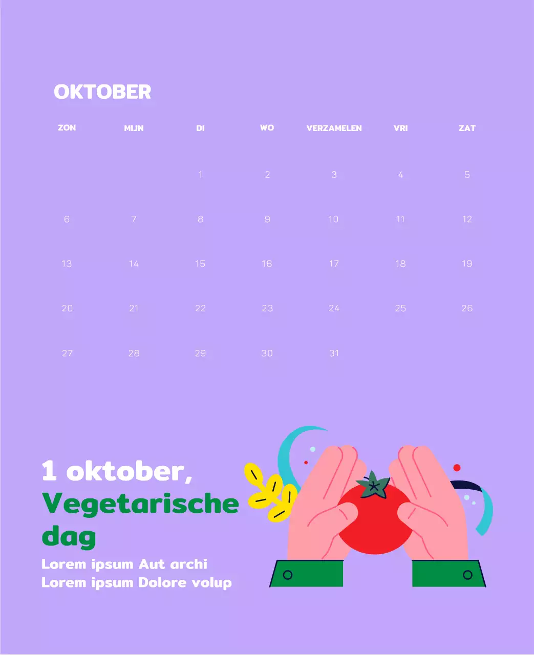 Een sociale stichting die de feestdagen viert met kleurrijke illustraties van mensen en de planeet.