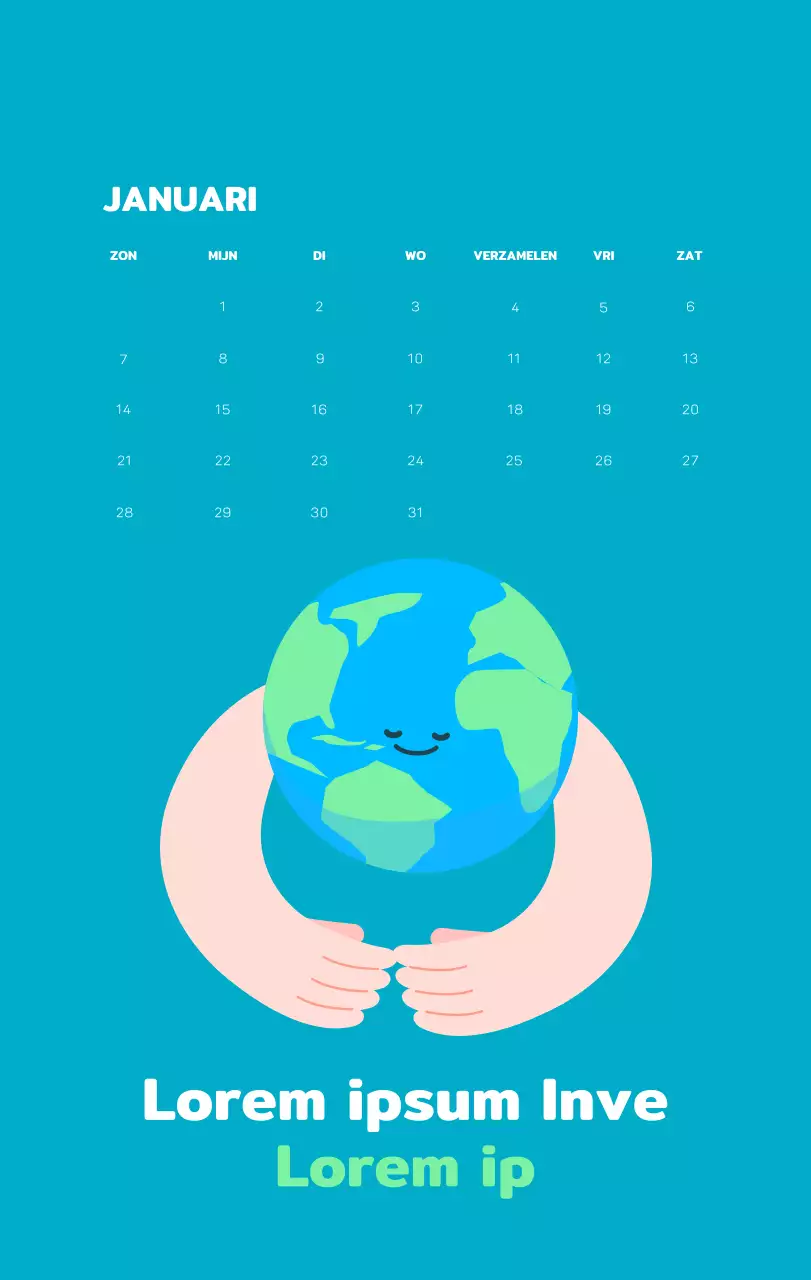 Vier de feestdagen met kleurrijke illustraties van mensen en de planeet.