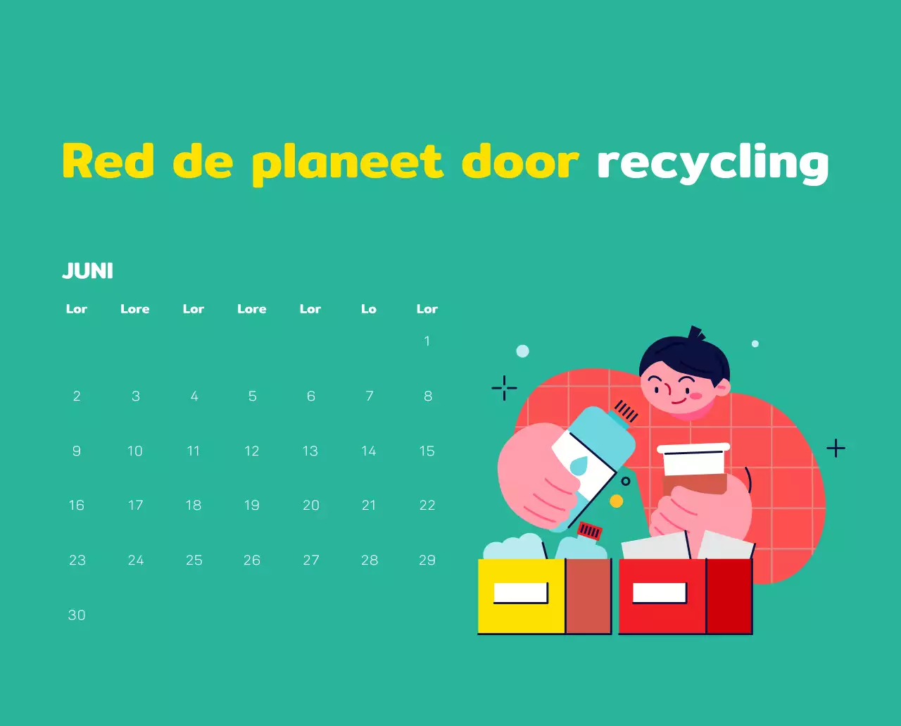 Vier de feestdagen met kleurrijke illustraties van mensen en de planeet.