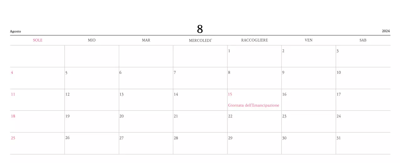 Colori caldiChiese con simpatiche illustrazioni