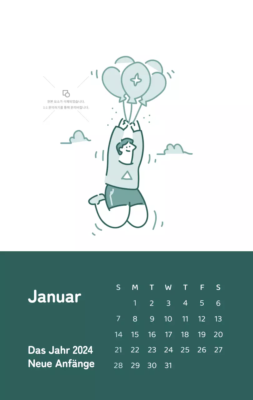 Ein Kalender mit farbenfrohen, emotionalen Illustrationen