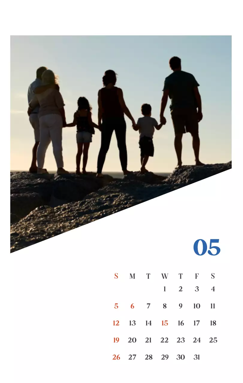 Krankenhauskalender mit saisonalen Landschaftsfotos