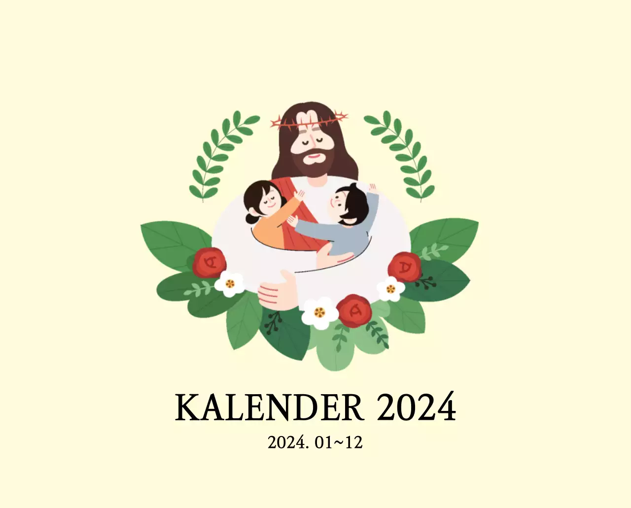 Kerken met schattige illustraties in warme kleuren