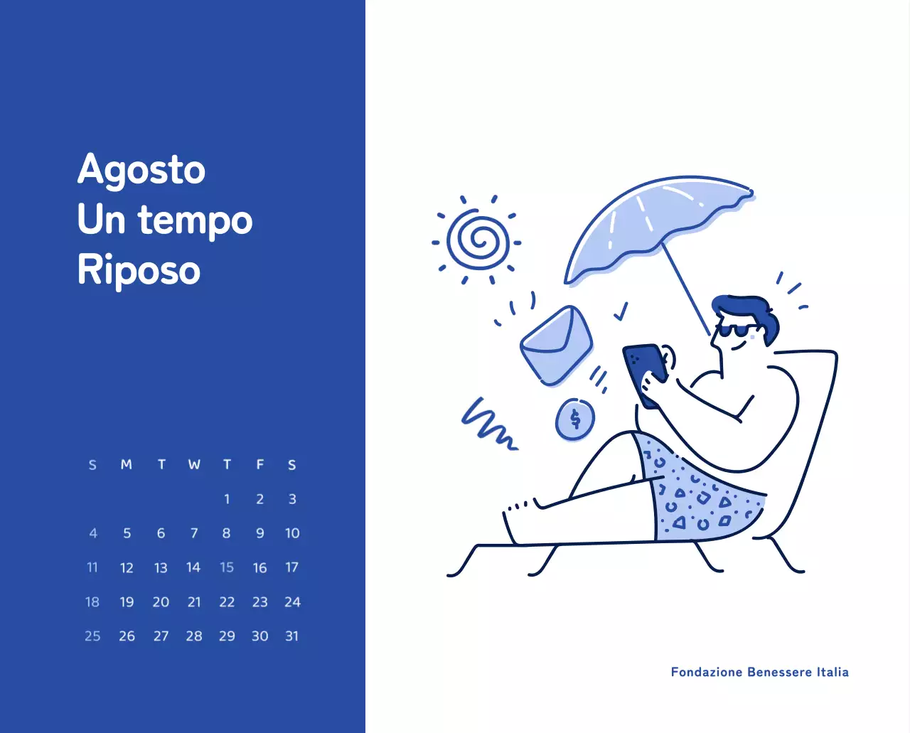 Un calendario con illustrazioni colorate ed emozionali