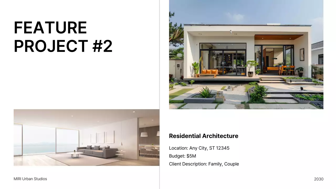 White Modern Architecture Portfolio Presentation