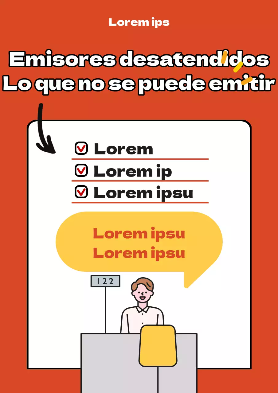 Sencillos anuncios naranjas y amarillos del centro comunitario