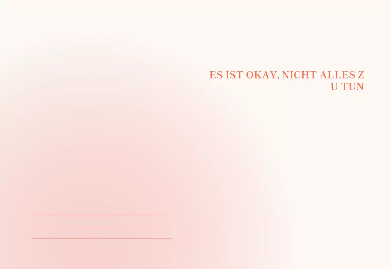 Minimalistischer Kalender mit Farbverlauf