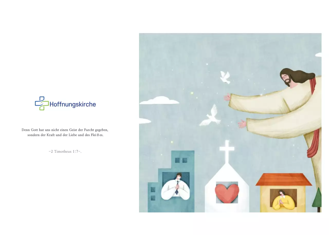 Pastell saubere Illustration Kirche