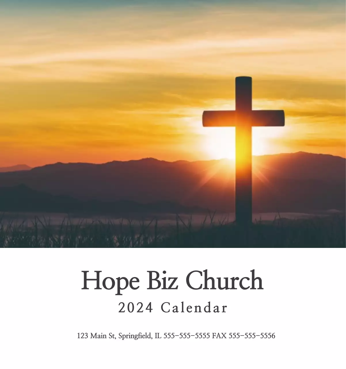 Promote a simple calligraphy Bible Church