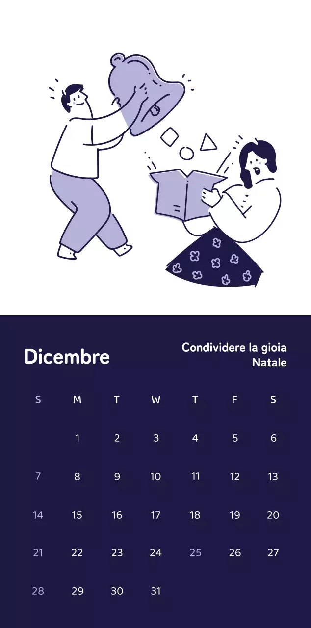 Calendari con illustrazioni colorate ed emozionali