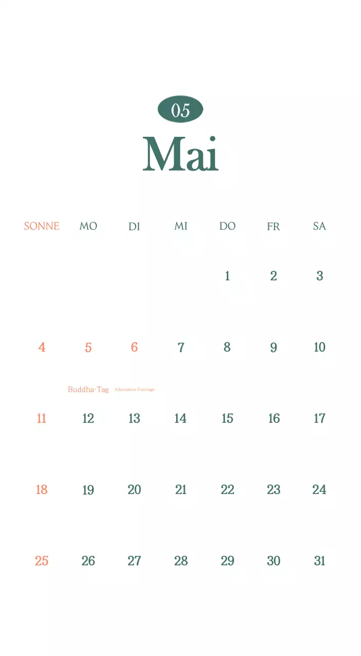 Ein moderner Café-Kalender mit Empfehlungen für das Getränk des Monats