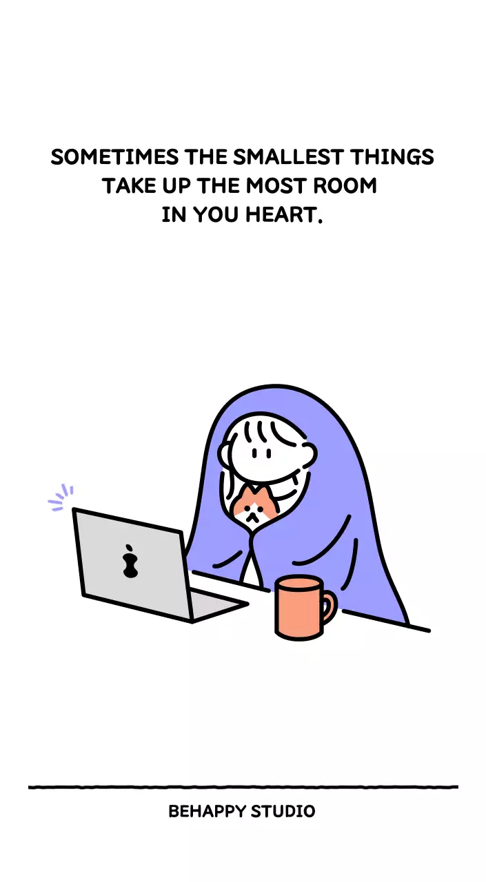 Illustrated calendar with a cute line style