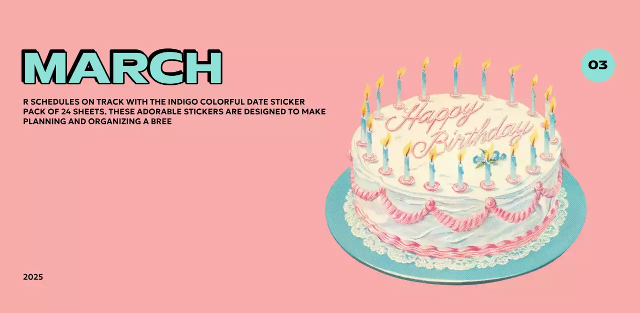 様々なレトロなイラストが描かれたカラフルなカレンダーカレンダー