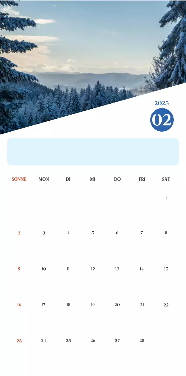 Blauer moderner Krankenhauskalender