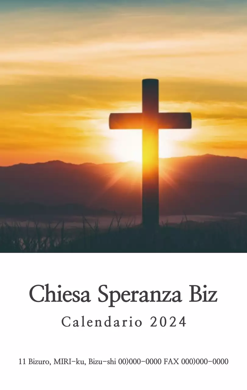 Promozione della chiesa biblica in calligrafia semplice