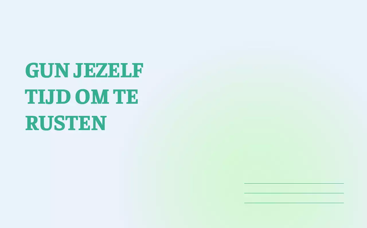 Minimalistische kalender met kleurverloop