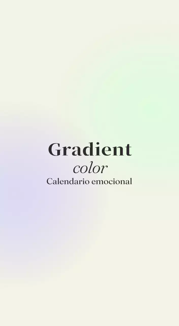 Calendario minimalista degradado