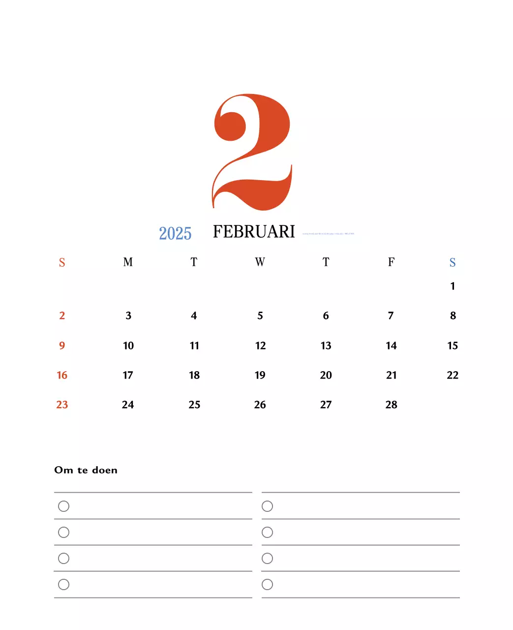 Retro concept memory kalender in rood