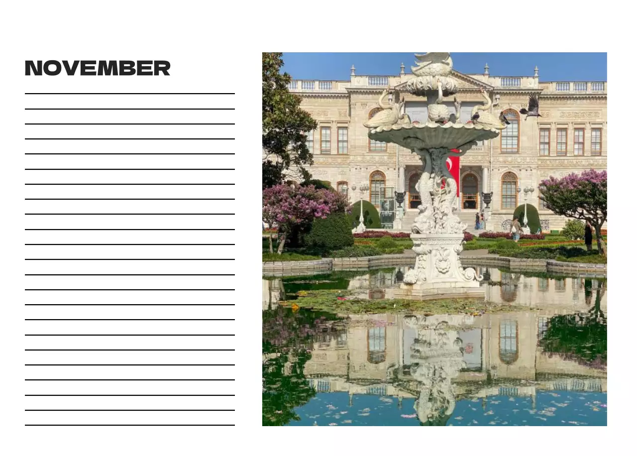 Sky photo clean calendar