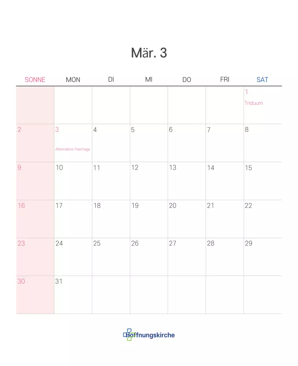 Pastell saubere Illustration Kirche