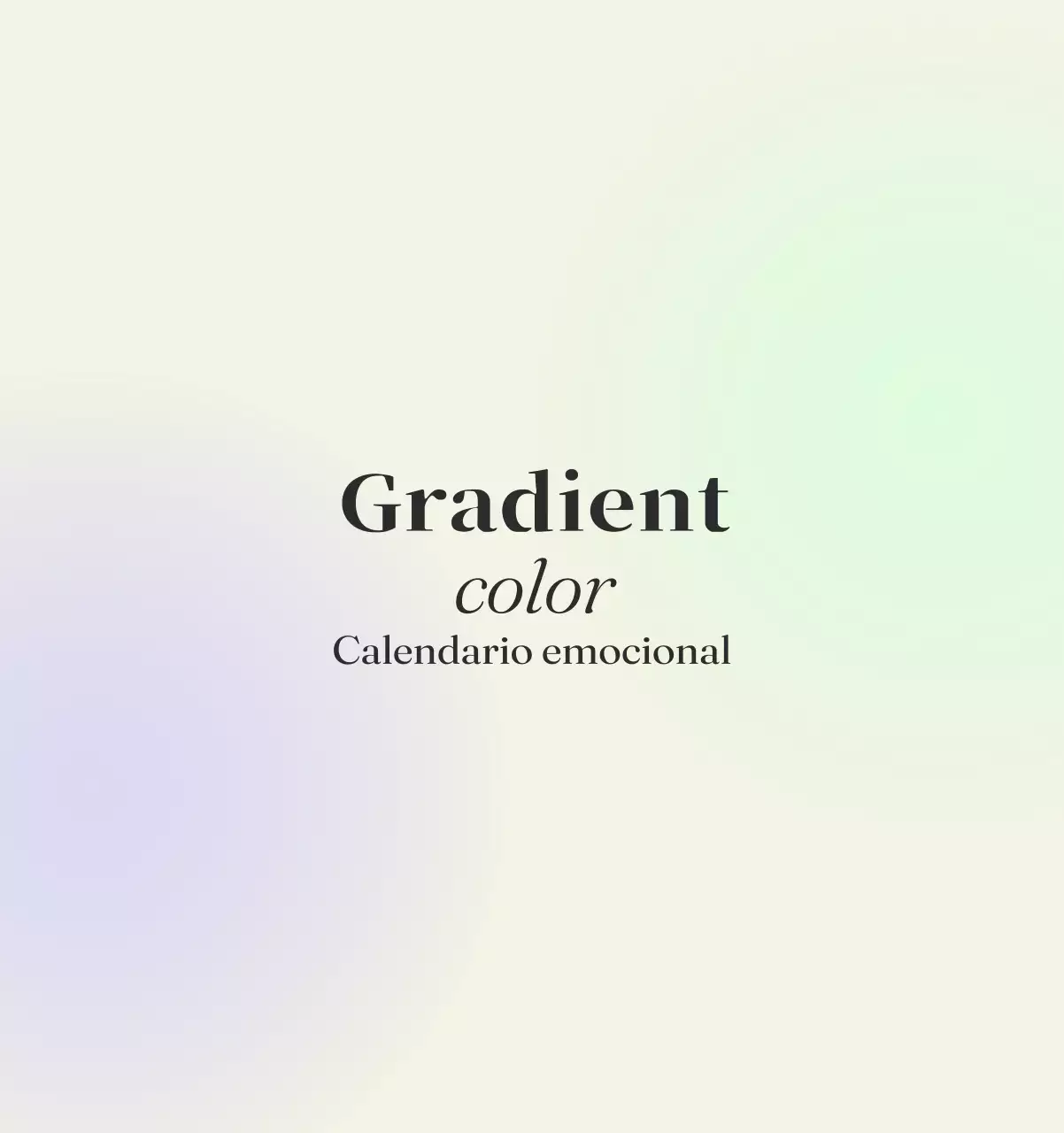 Calendario minimalista degradado