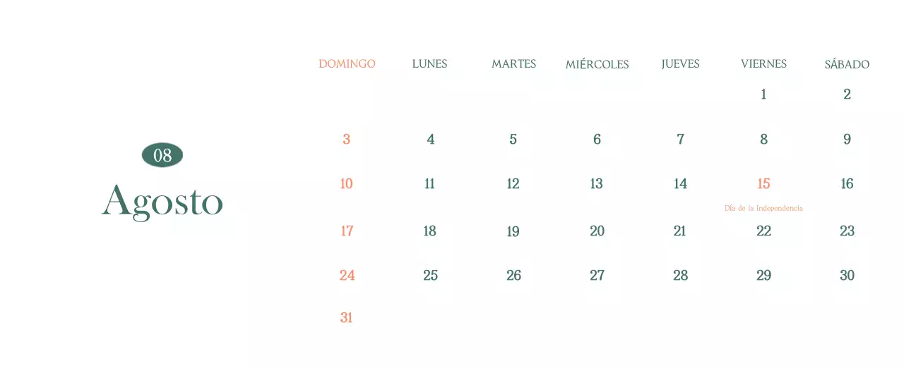 Un moderno calendario de cafeterías con recomendaciones para la bebida del mes