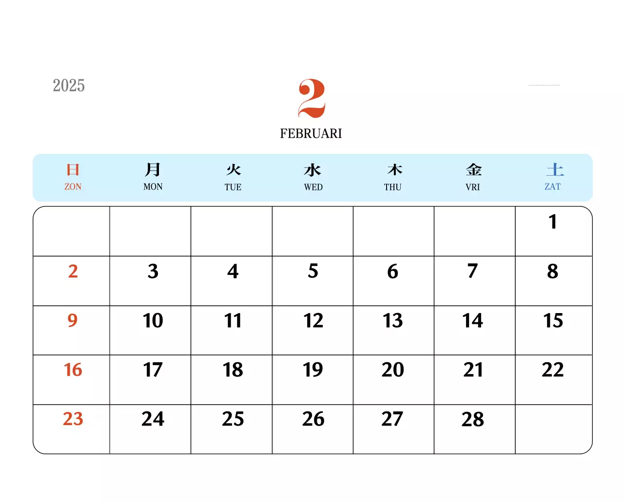 Retro concept memory kalender in rood