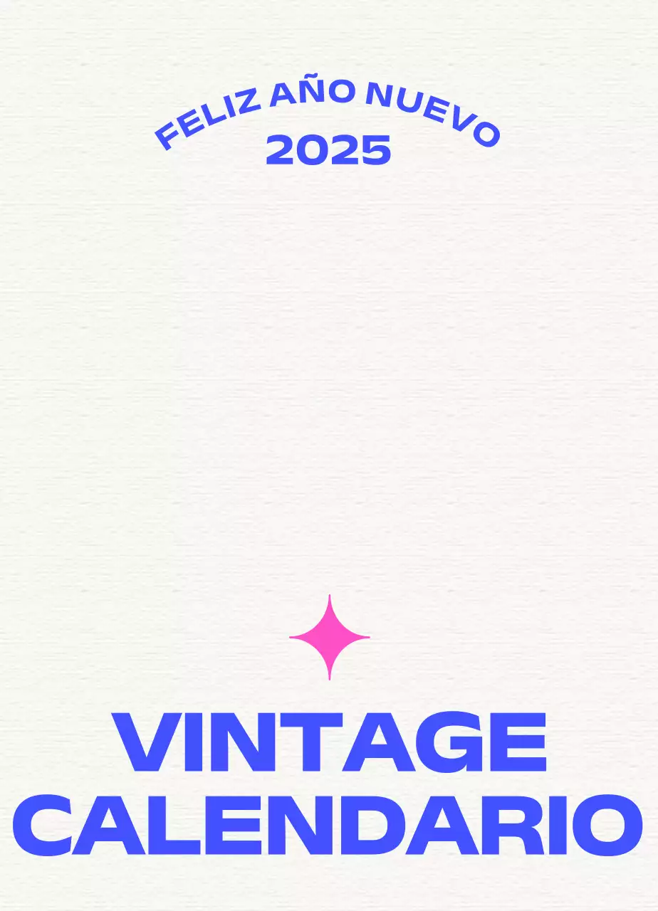 Calendario vintage azul
