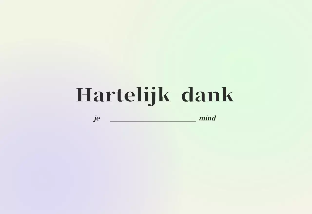 Minimalistische kalender met kleurverloop