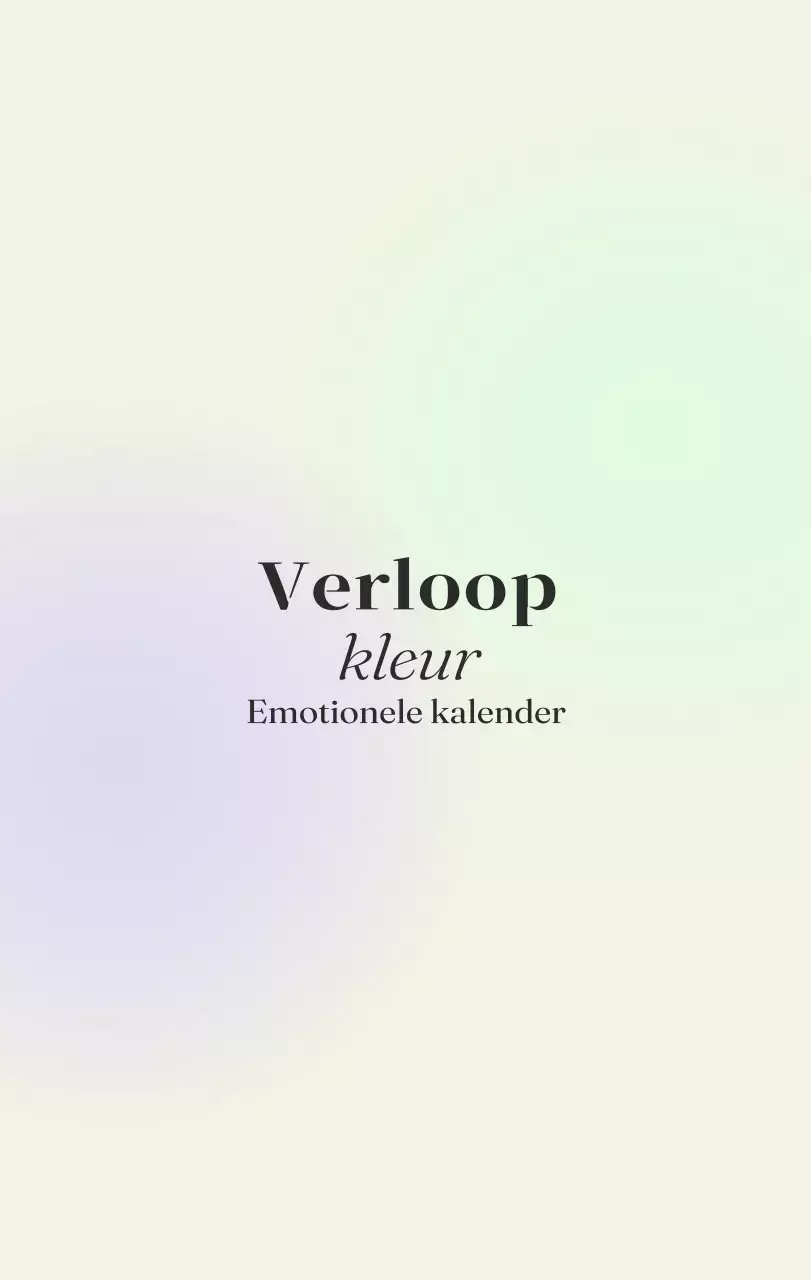 Minimalistische kalender met kleurverloop