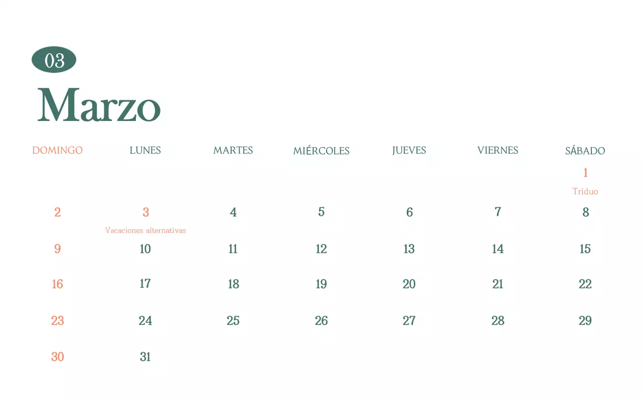 Un moderno calendario de cafeterías con recomendaciones para la bebida del mes