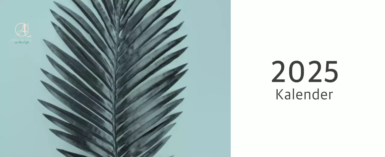 Weißer sauberer botanischer Naturkalender