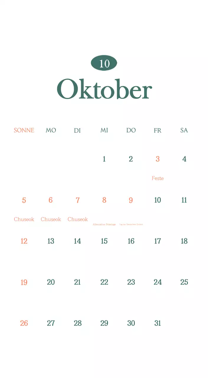 Ein moderner Café-Kalender mit Empfehlungen für das Getränk des Monats