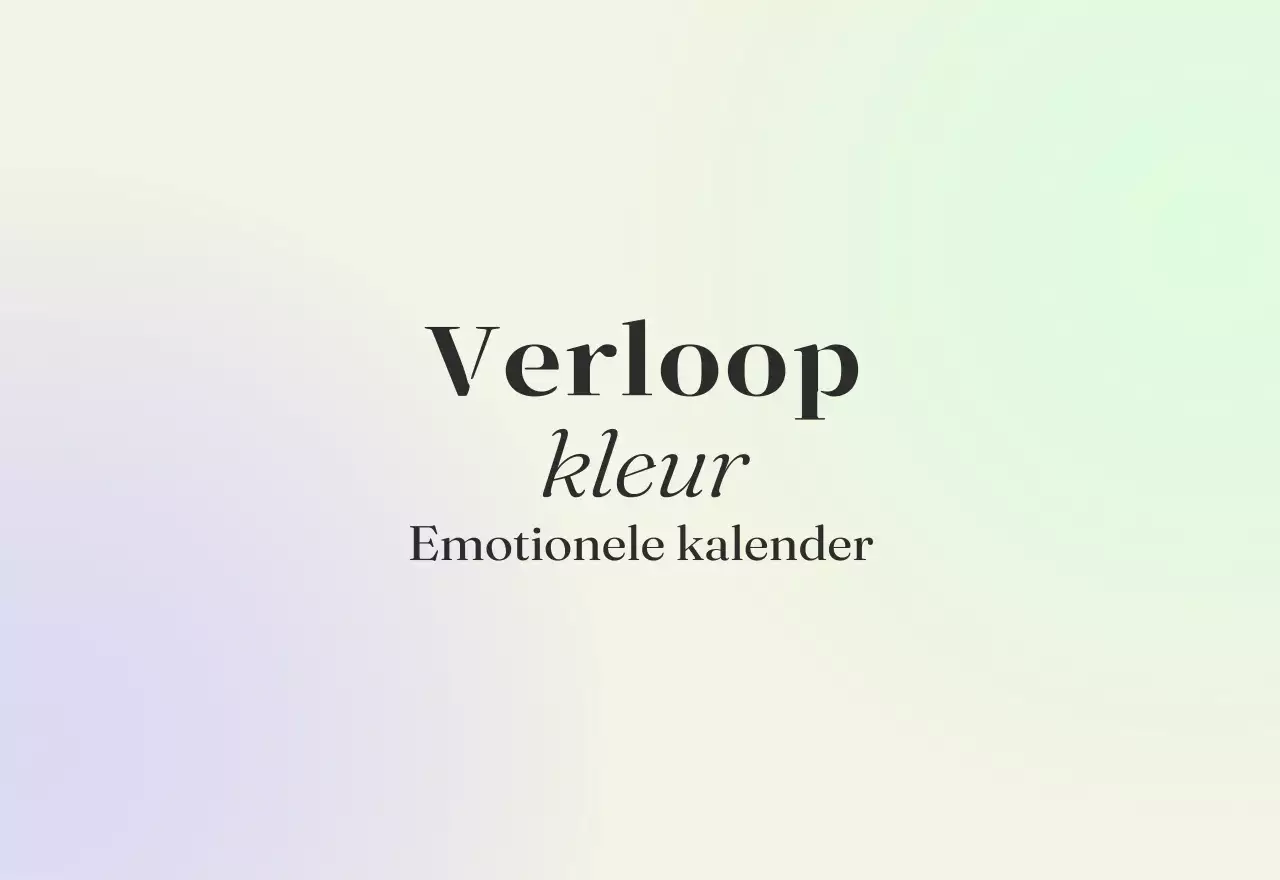 Minimalistische kalender met kleurverloop