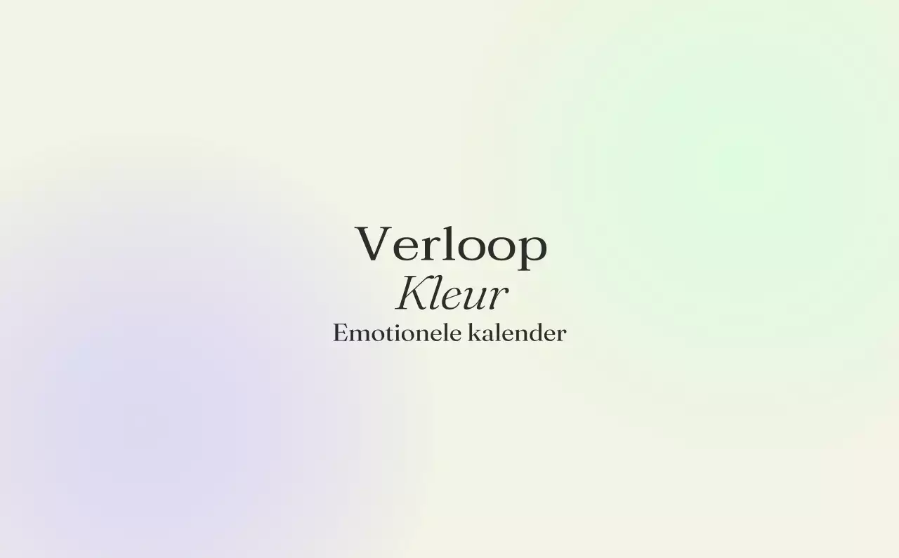 Minimalistische kalender met kleurverloop