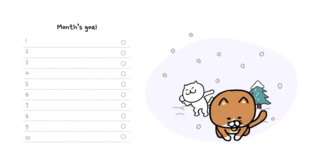 Ivory Cozy Daily Calendar