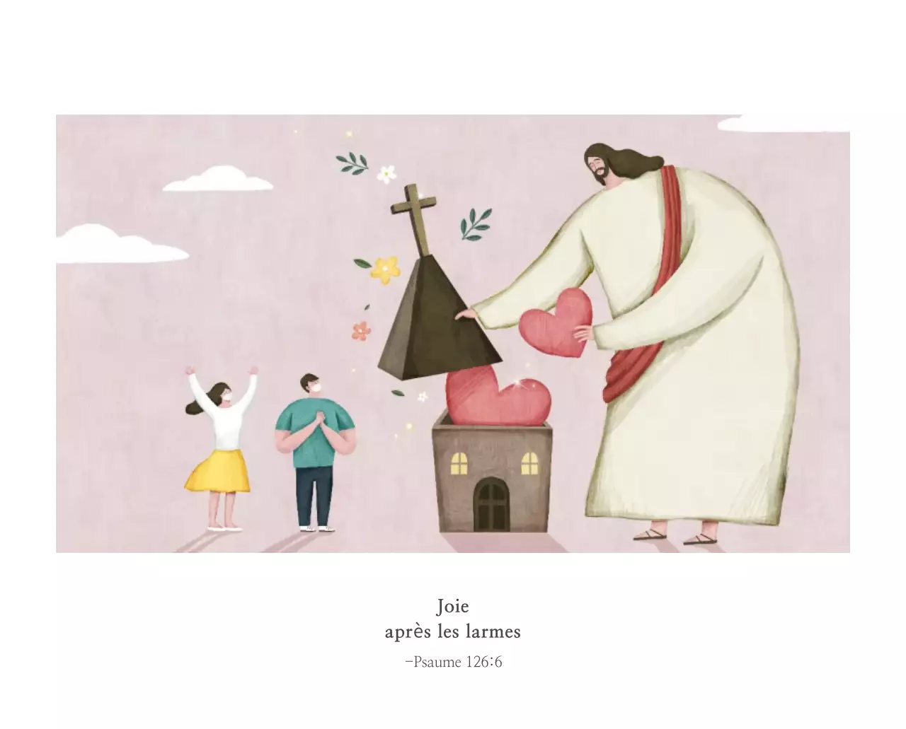 Illustration pastel de l'église